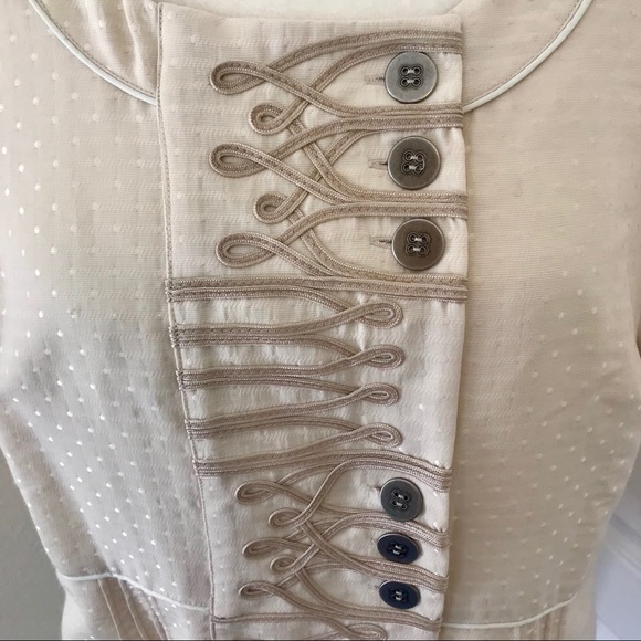 Anthro Floreat Cream Platinum Placket jacket NWT - Picture 4 of 8